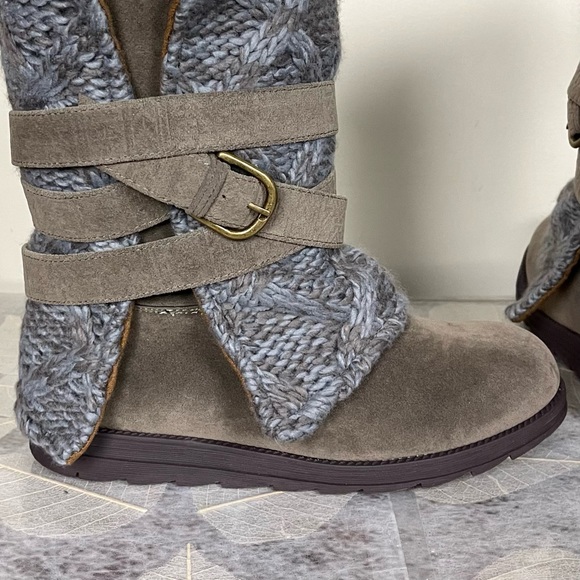MUK LUKS® Nikki 3-in-1 Belted Sweater Wrap Water Resistant Faux Suede Boots - Picture 11 of 16